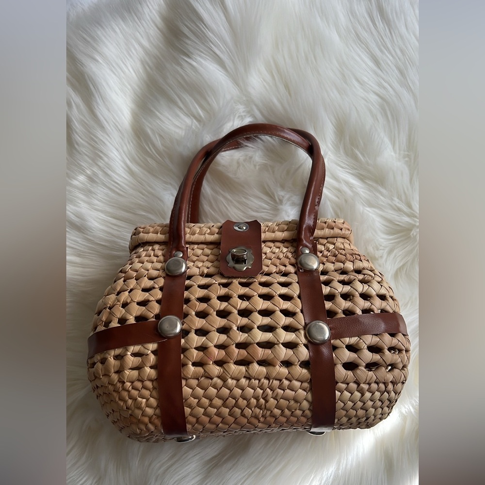 Wicker Basket Handbag - Picture 3 of 12